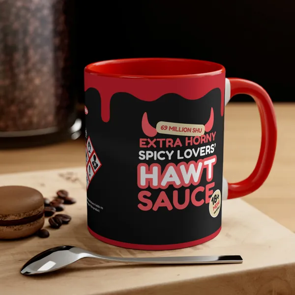 Spicy Lovers Hawt Sauce Mug Meme Gag Gift Twitch Vtuber Gamer Streamers Fans