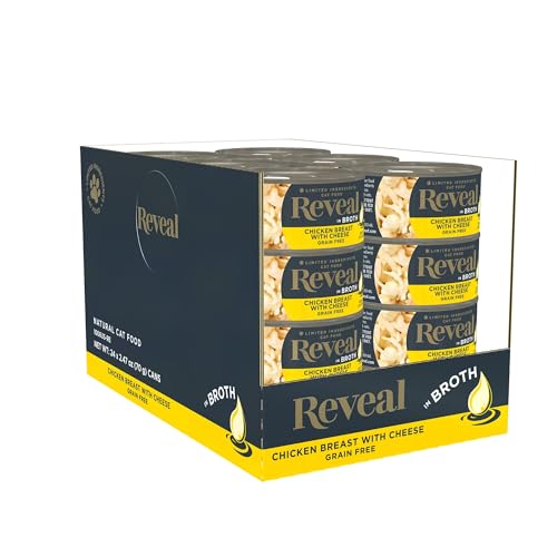 Reveal Natural Cat Food, 24 Count, Chicken Breast with Cheese in Broth