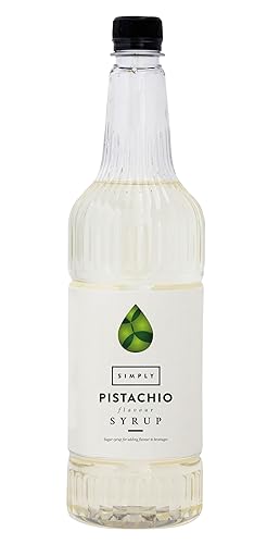 Simply Pistachio Syrup, Vegan & Nut Free Flavoured Syrup for Coffee, Cocktails & Baking (1 Litre)