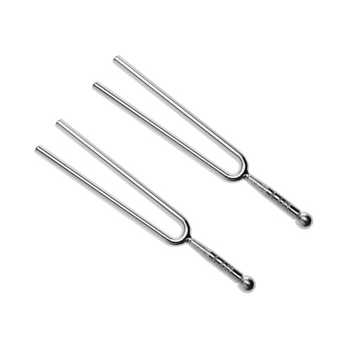 2PCS A440Hz Tuning Fork Stainless Steel Music Tuning Fork Standard Tuning Fork with Ball on Handle for Violin Guitar Instrument