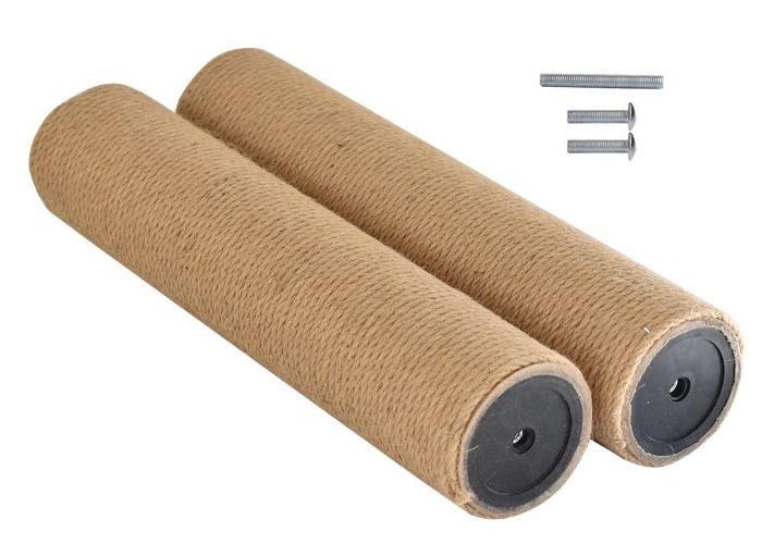 M10 Cat Scratching Post Replacement,Cat Tree Scratcher Post Refill Pole Parts ,Hemp Rope Scratch Posts for Indoor Kittensand Large Cats with Screws (Refill Pack, Upgrade_2pcs M10)