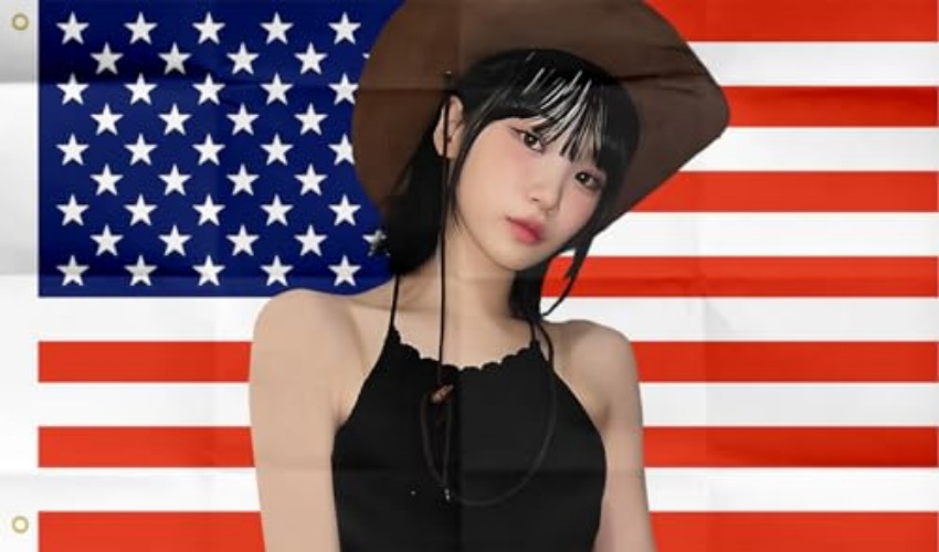 Chaewon American flag 