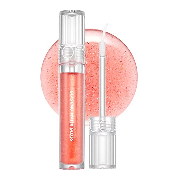 rom&nd Glasting Water Gloss 2 colors No.01 SANHO CRUSH | Syrupy gloss|Glossy Finish| Long-lasting| moisturizing| Highlighting| Natural-beauty | Gloss for Daily Use|K-beauty | 4.5g/0.16oz - 01 SANHO CRUSH