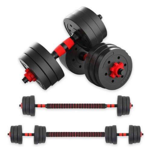 Meteor Essential Barbell Set - Entry Level Dumbbell Set Home Gym Dumbbell Weightlifting Weight Plates Dumbbell Barbell - 40kg Barbell Sets