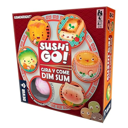 Devir - Sushi Go Gira Y Come Dim Sum, Juego de Mesa, Juego de Mesa Familiar, Juego de Acciones Simultaneas (BGSGGIRSP)
