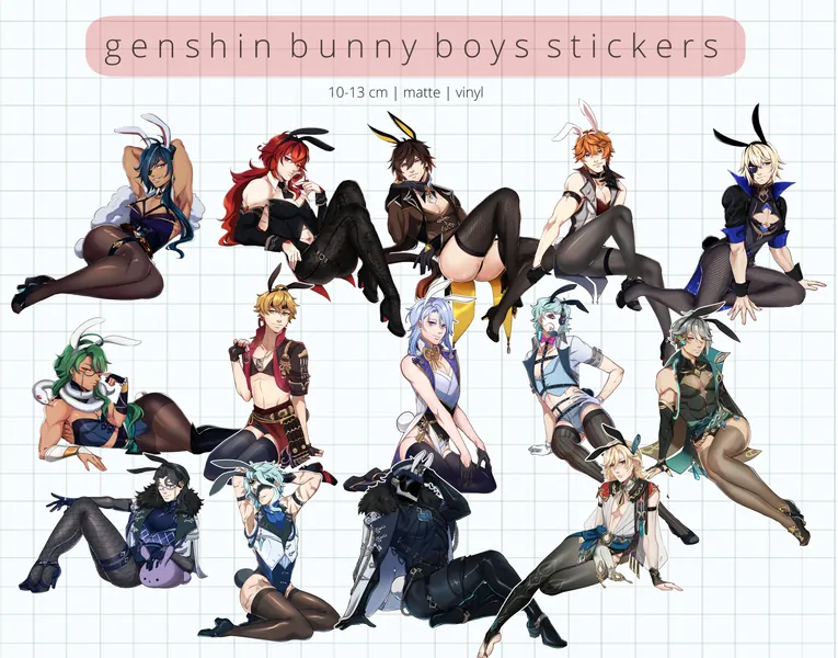 Genshin Impact| Bunny Boys Stickers 