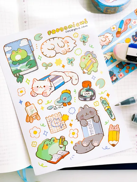 Frogonichi sticker sheet