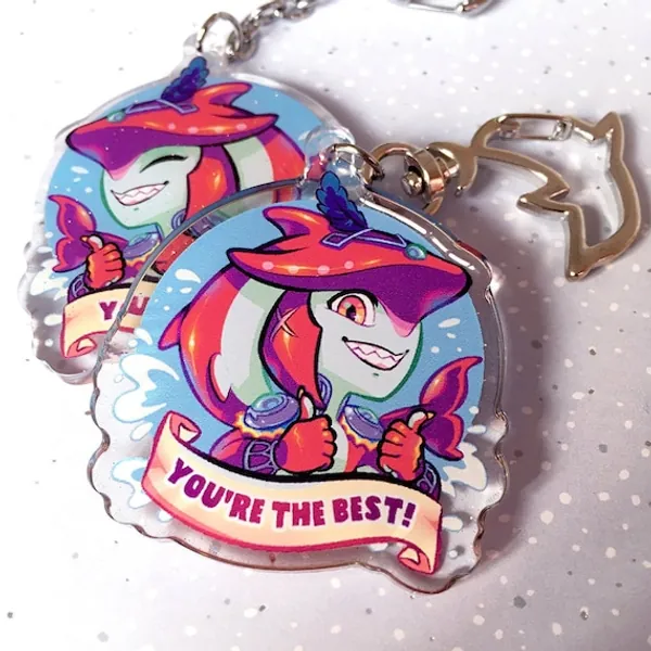 TLOZ Shark Man  2 Double-sided Charm Keychain Phone | Etsy