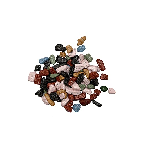 Chocolate Rocks - 1lb Resealable Stand Up Candy Bag - Realistic Edible Rock Candy - Candy Coated Chocolate Rocks in Various Shapes and Colors - Bulk Candy for Parties - Chocolate - 1 Pound (Pack of 1)