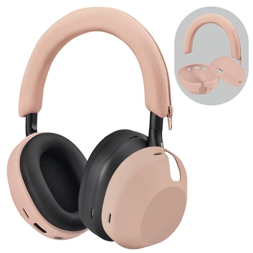 Silicone Case for Sony WH-1000XM5, Sony xm5 Wireless Headphones Protective case Cover (Milk Tea) - Milk Tea