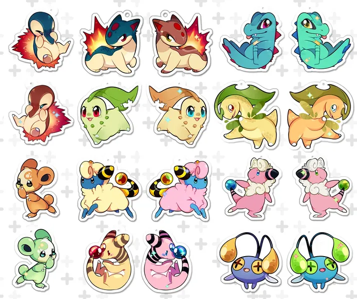 POKEMON CHARMS - Gen 2 Johto Mix