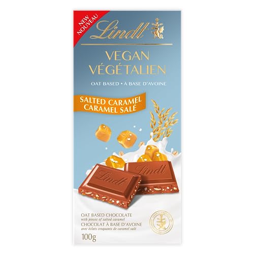 Lindt Vegan Salted Caramel Chocolate Bar, 100 Grams - Salted Caramel - Full Size