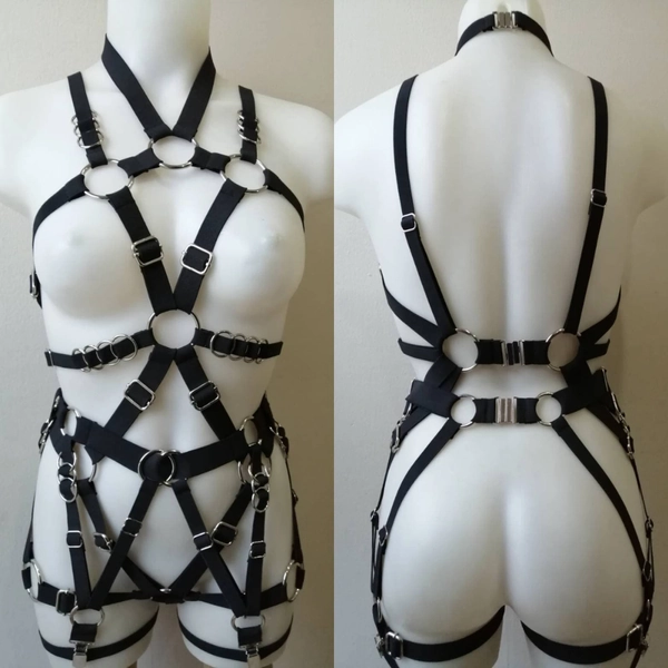 Full body elastic harness