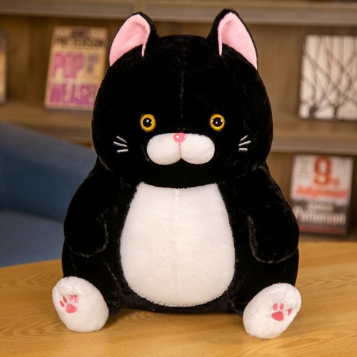 Chubby Cat Crew Plushies (3 Colors, 3 Sizes) - Black / 17" / 43cm