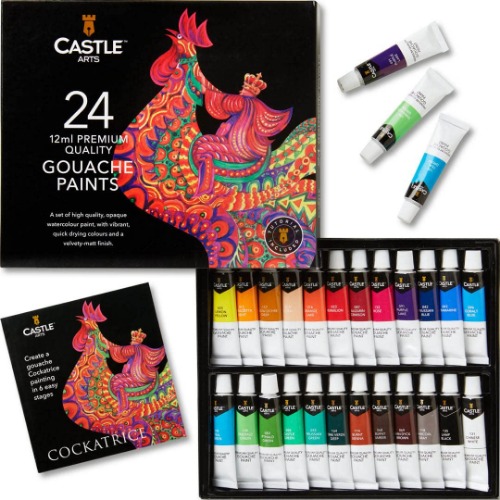 Castle Arts - Gouache Paints 24 Pieces
