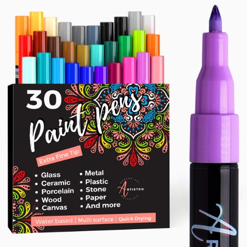 Artistro - Acrylic Markers 30 Pieces Extra Fine Tip