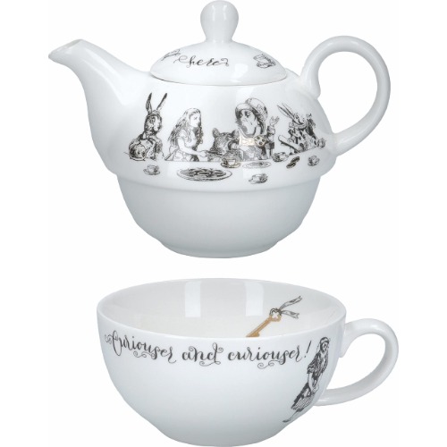 Alice in Wonderland Tea Pot and Tea Cup
