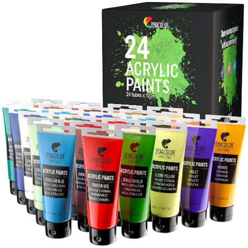 Zenacolor - Acrylic Paints 24 Pieces