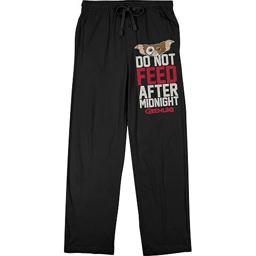Gremlins Do Not Feed After Midnight Men's Black Sleep Pajama Pants - Large