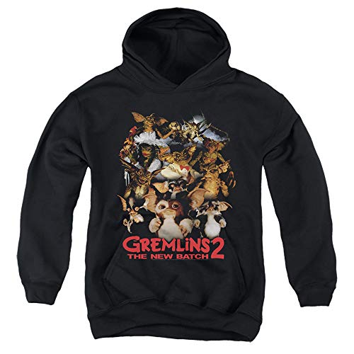 A&E Designs Gremlins 2 Kids Hoodie Mogwai Crew Black Hoody - Large - Black