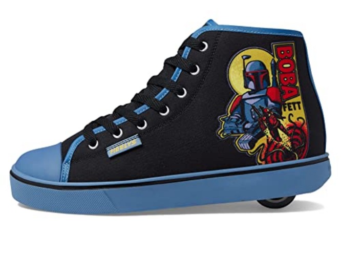 HEELYS Men's Star Wars Hustle High Top Wheels Skate Sneaker Shoes - 13 - Black/Yellow/Blue