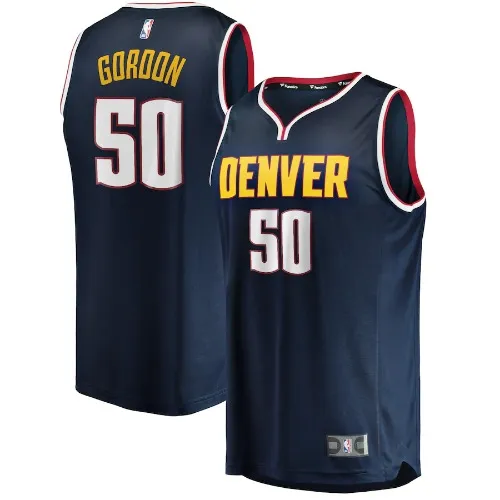 Men's Denver Nuggets Aaron Gordon Fanatics Branded Navy 2020/21 Fast Break Road Replica Jersey - Icon Edition