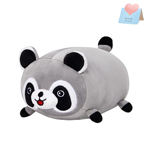CozyWorld 8'' Raccoon Stuffed Animal Cute Plush Pillow Toys Special Day Birthday Gifts for Kids Boys Girls, Gray - 8inch