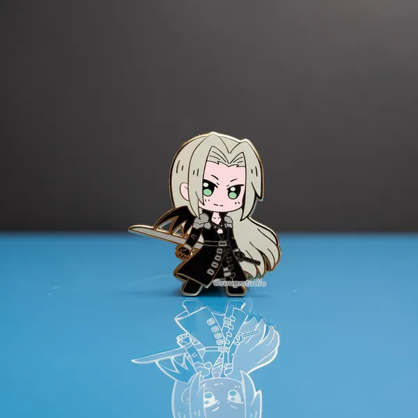 Final Fantasy 7 Sephiroth Hard Enamel Pin - [A Grade] / Simple Rubber Back