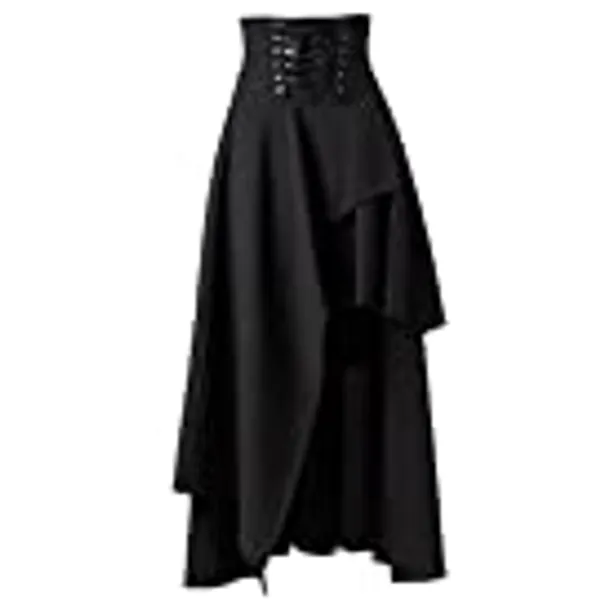 Sorrica Women's Victorian Lolita Skirt Steampunk Vintage Style Skirt