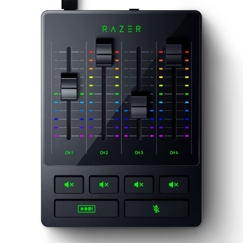 Razer Audio Mixer: All-in-One Streaming/Broadcasting Mixer - 4-Channel Design - XLR Preamp - Built-in Voice Settings & Audio Processing - USB Connectivity - Plug & Play - Chroma RGB - 