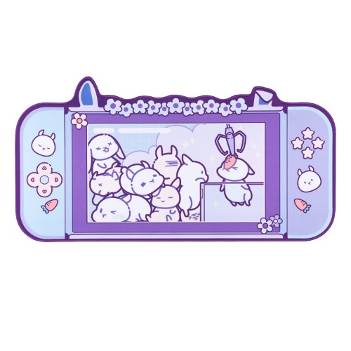 U Core Cute Rabbit Mouse Pad- 31.5'' x 17.3'' Large Non-Slip Rubber Base Desk Pad- Easy Clean Laptop Desk Mat for Gaming, Writing, or Home Office Work - 