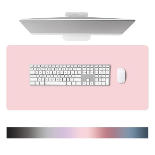 Mousepad Leather - Multifunktion Mousepad aus Wasserdichtes PU-Leder - 80 × 40 cm Große Größe, Mouse Pad Für den Heim- oder Bürogebrauch (Hell-Pink) - Hell-Pink