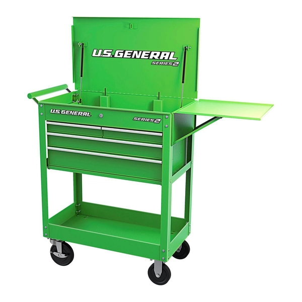 30 in. 4-Drawer Tech Cart, Green