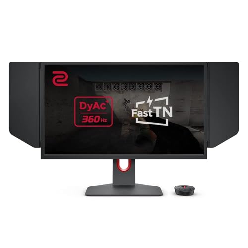 BenQ Zowie XL2566K 24.5 Fast TN in 360Hz Gaming Monitor | Motion Clarity DyAc⁺ | 1080p | XL Setting to Share | Custom Quick Menu | S Switch | Shield | Smaller Base | Adjustable Height & Tilt, Black - 360hz, DyAc+, XL Settings to Share, S-Switch Included