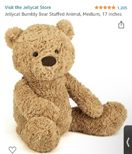 Amazon.com: Jellycat Bumbly Bear Stuffed Animal, Medium, 17 inches : Toys & Games