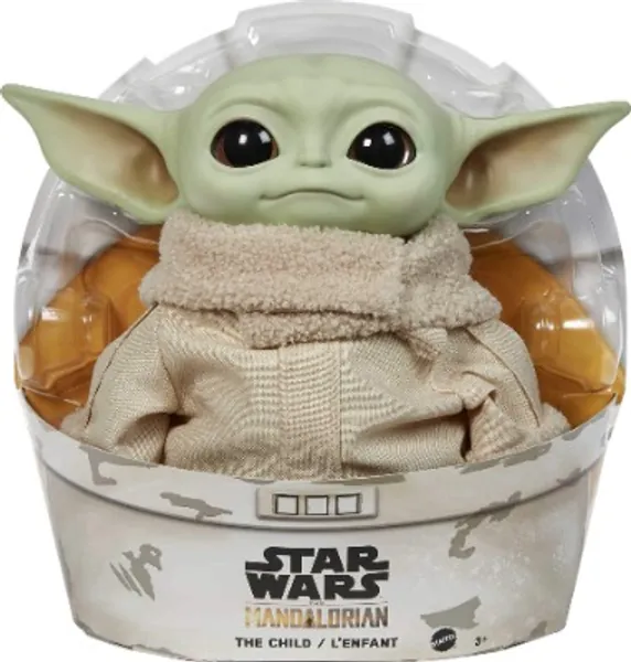 Star Wars Grogu Plush Toy, 11-in “The Child” from The Mandalorian, Collectible Stuffed Character for Movie Fans, Ages 3 Years and Older