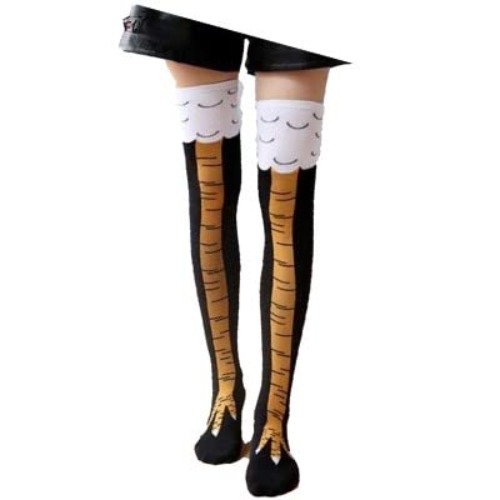 Long Socks Funny Rooster Chicken Legs Socks