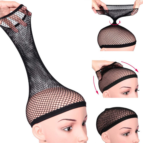 Dreamlover, Hair Net for Wig, Fishnet Wig Cap for Women, Wig Cap for Long Thick Hair, Black, 2 Pack - Black