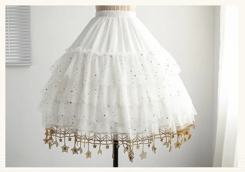 Moon Star Mid-length Lolita Petticoat 25.6in Long | Etsy