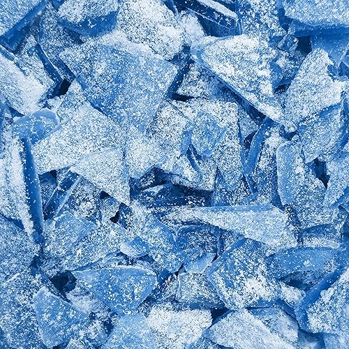 Poppin Crunch Mega Sour Candy Shards - 30 Flavor Options! (8 oz, Blue-Raspberry) - Blue-Raspberry - 8 oz