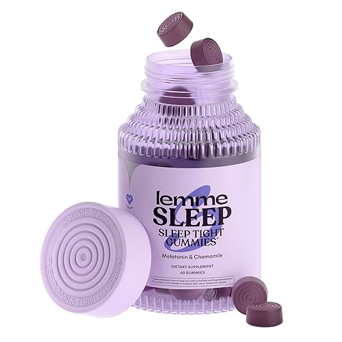Lemme Sleep 5mg Melatonin Gummies, L-Theanine, Magnesium, Chamomile, Lavender & Elderberry, Sleep Aids for Adults, Vegan, Gluten Free, Gelatin Free, Non GMO, Berry Flavored, (60 Count)