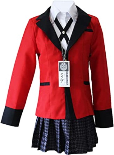 Yumeko Jabami Costume School Uniforms Anime Cosplay Party Full Set - Medium