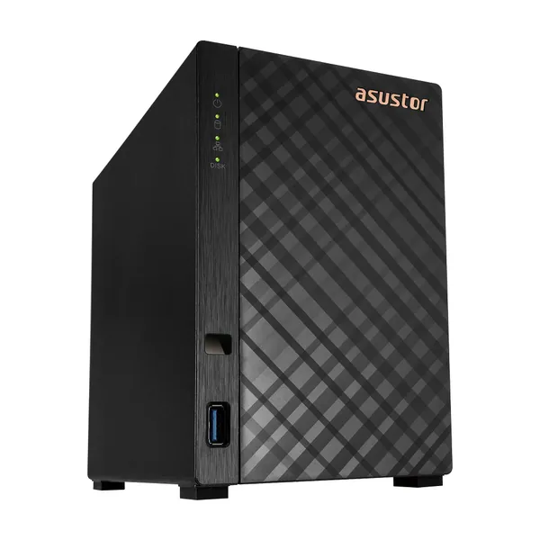 Asustor Drivestor 2 AS1102T - 2 Bay NAS, 1.4GHz Quad Core, 2.5GbE Port, 1GB RAM DDR4, Network Attached Storage, Personal Private Cloud (Diskless)