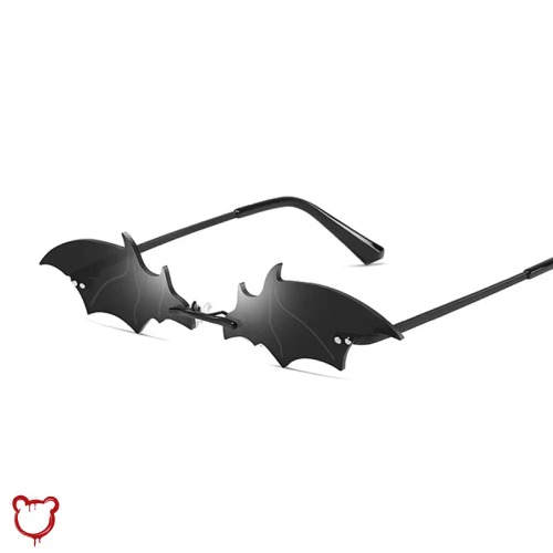 Gothic Bat Sunglasses - Black Gray