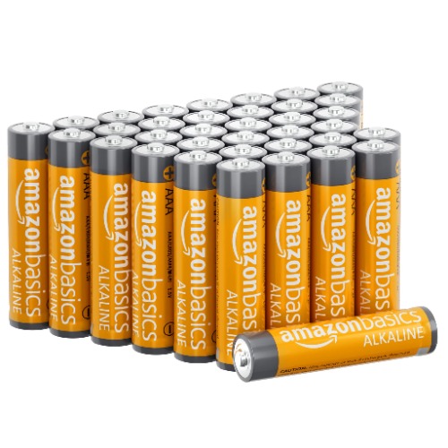 Amazon Basics 36 Pack AAA High-Performance Alkaline Batteries, 10-Year Shelf Life, Easy to Open Value Pack - 36 Count (Pack of 1)