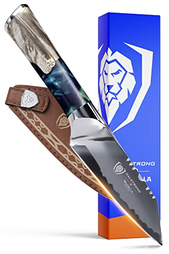 Dalstrong Paring Knife - 4 inch - Valhalla Series - 9CR18MOV HC Steel - Celestial Resin & Wood Handle - Professional Kitchen Knife - Razor Sharp - w/Leather Sheath