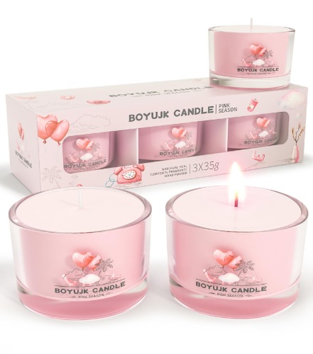 Pink Scented Candles x3