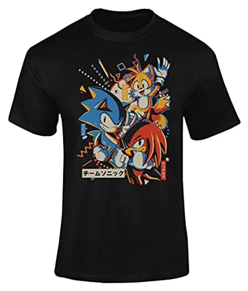 Popsicleco Sonic Gang Hedgehog Inspired T-Shirt Novelty Adult Size Fun Shirt