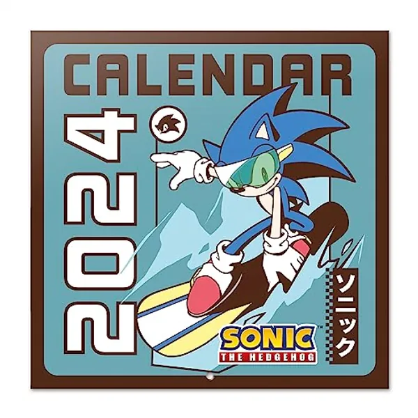 Grupo Erik Sonic The Hedgehog Wall Calendar 2024 12" x 12" | 12 Month Planner | Square Wall Calendar 2024 | Family Planner Calendar 2024 | Sonic Calendar