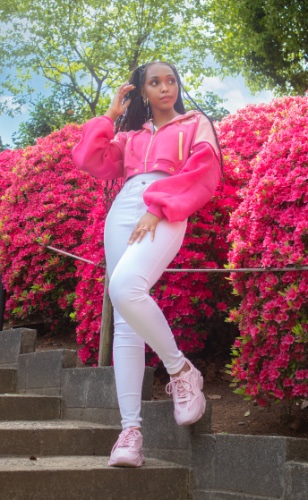 Princess Cropped Hoodie | Parasol Pink / M